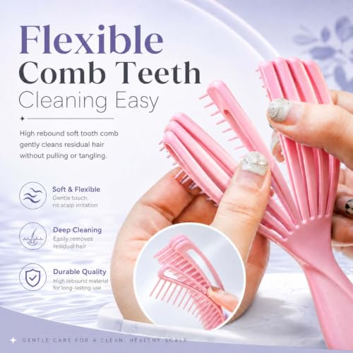 YeeSupe Pink Small Curved Vented Afro Hair Brush for Wet & Dry Textured Hair