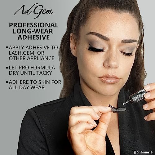 Mehron AdGem Adhesive | Latex-Free Cosmetic Glue for Lashes & Rhinestones | 0.17 fl oz