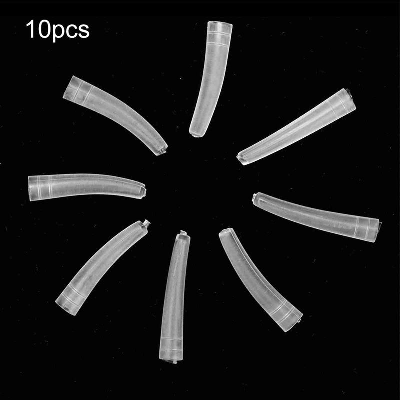 10Pcs Grafting Eyelashes Tips Covers, Non Slip Elbow Tweezers Protective Cover, Soft Silicone Tweezer Point Protectors Cap for Beauty Salon, Makeup College, Transparent