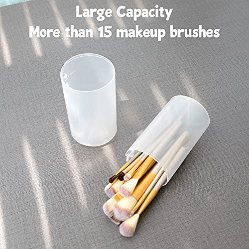 OCHEAL 3 Pack Makeup Brush Holders - Clear Travel Organizer