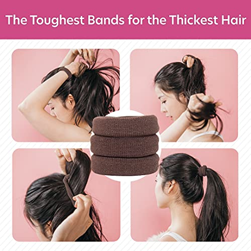 Burlybands Extra Large No-Damage Hair Ties for Thick Hair - 3 Pack