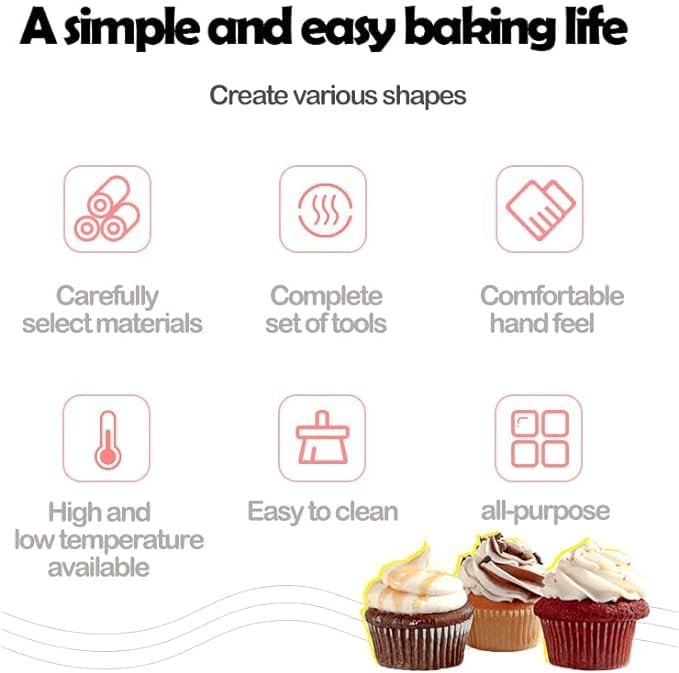 Stainless Steel Cake Decorating Piping Tips Set - 24 Piece Kit
