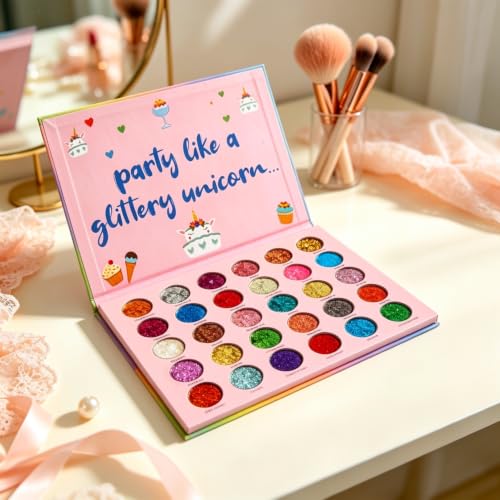ABELYN Glitter Eyeshadow Palette - 30 Sparkly Colors for Parties