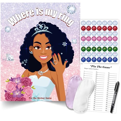 Pin the Ring on the Bride Game for Bridal Shower & Bachelorette Party