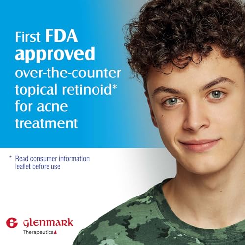 Glenmark Therapeutics Adapalene Gel 0.1% Acne Treatment 45g - Paraben-Free Topical Retinoid for Face