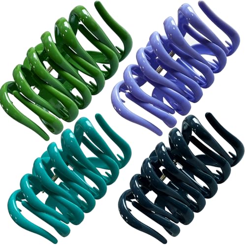 Kitiin Large Octopus Claw Clips for Thick Hair - 4 Pack Non-Slip Set