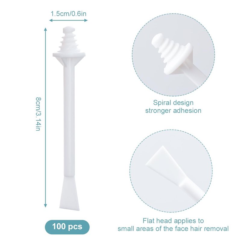 250 Wooden Wax Spatulas and Nose Applicators - Craft Sticks for Eyebrow Hair Removal, Including 50 Nose-Specific Applicators
