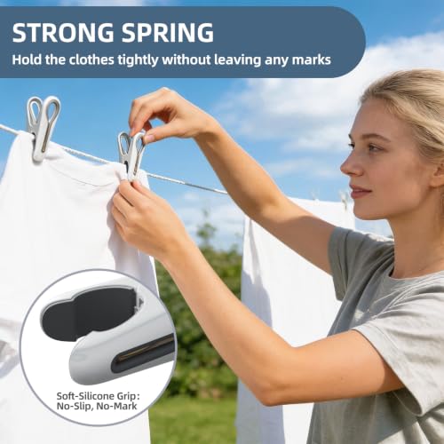 Heavy Duty Plastic Clothespins with Storage Box - 36 Pack