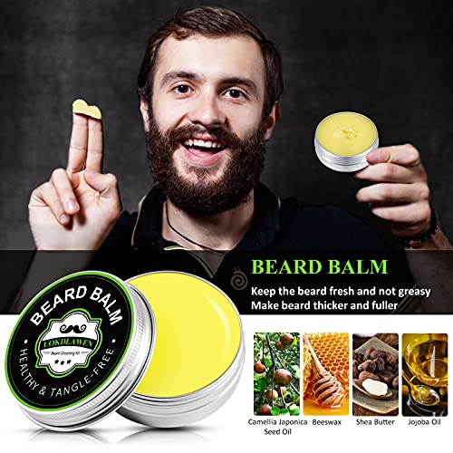 Men's 10-in-1 Beard Grooming Kit with Oil, Balm, Scissors & Storage Bag