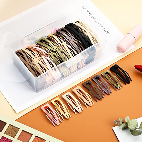 120-Piece Metal Snap Hair Clips Set - 2-Inch Double Grip Barrettes