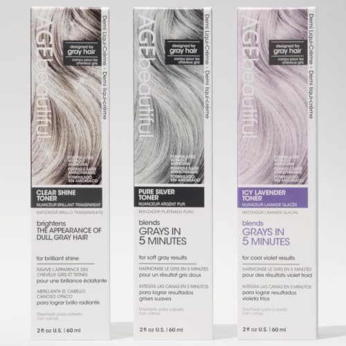 AGE Beautiful Hair Toner for Gray Hair - Ammonia-Free, 5-Minute Formula