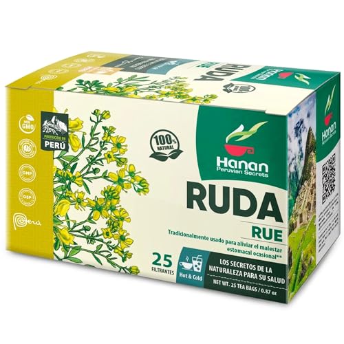 Hanan Dried Rue Herbal Tea - 25 Tea Bags for Relaxation