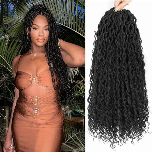 Alicoco Goddess Locs Crochet Hair 24 Inch 8 Packs 1B - Boho Style