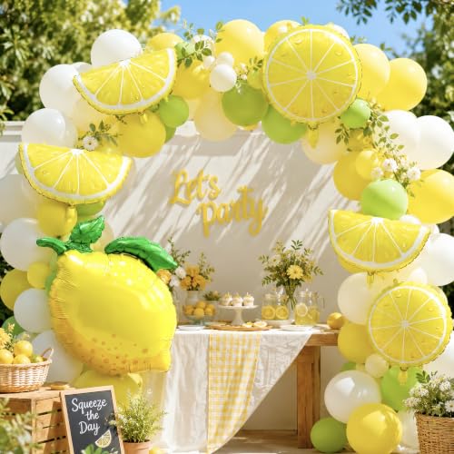 6Pcs Lemon Balloons Set for Summer Parties & Celebrations