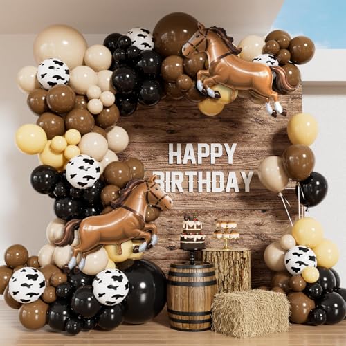 Western Cowboy Balloon Arch Kit - 36pcs Balloons for Baby Showers & Parties