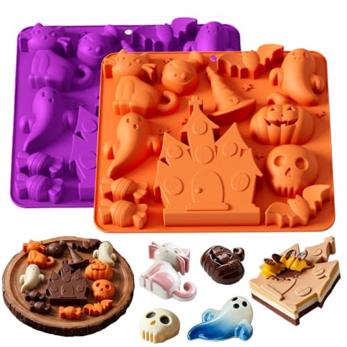 Halloween Silicone Molds - 10 Cavity Chocolate & Candy Molds