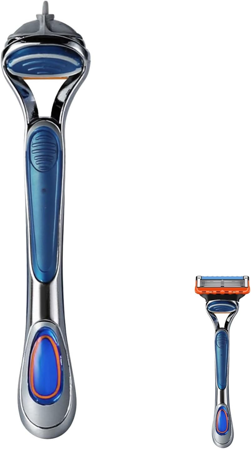 Gillette Fusion5 Razor Handle - Ergonomic Non-Slip Design for Men | Blue Replacement Handle (1 Pack)