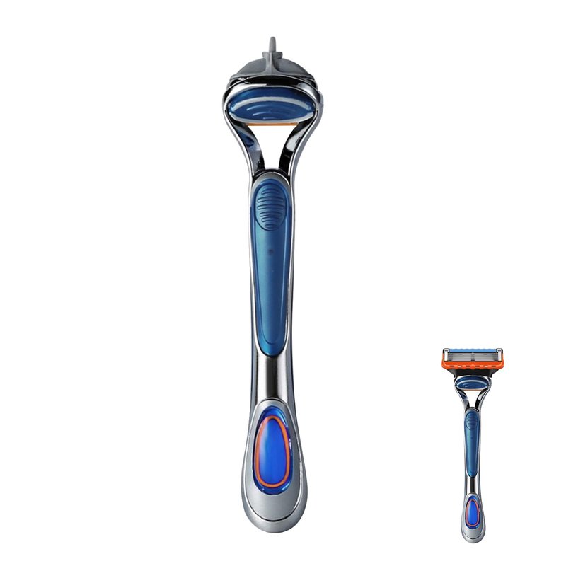 Replace Handle Compatible with Gillette Fusion5 Razors for Men, Comfort Glide Razor Handle Non-Slip Ergonomic Handles, Only the Handle(1 Pack Blue)