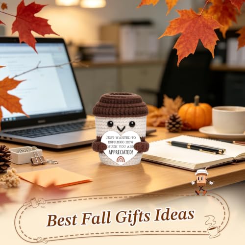 Handmade Crochet Coffee Cup - Appreciation Gift for Teachers & Coworkers