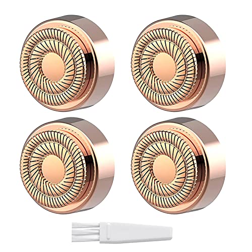 Replacement Heads for Flawless Gen 2 Facial Hair Remover, 18K Gold, 4 Pack