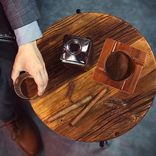 Luxury Wood Cigar Ashtray for Outdoor Patio - YUIRQIIN