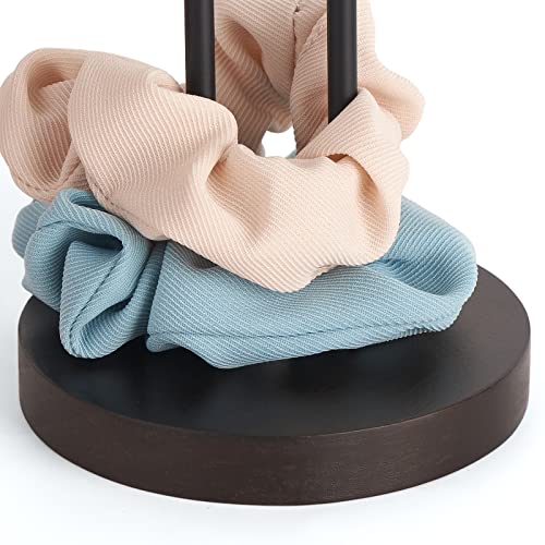 Mkono Scrunchie Holder Stand - Brown and Black Hair Tie Organizer