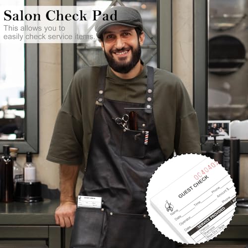 6 Pack Salon Check Pads - Guest Checks Books for Beauty Services