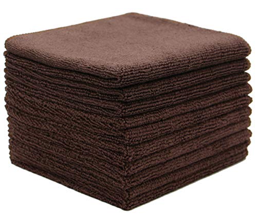 VeraSong Microfiber Cleaning Cloths, 12x12 Inch, 10 Pack - Ultra Absorbent & Lint-Free