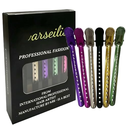 Multicolored Professional Rustproof Metal Duckbill Hair Clips for Styling & Coloring