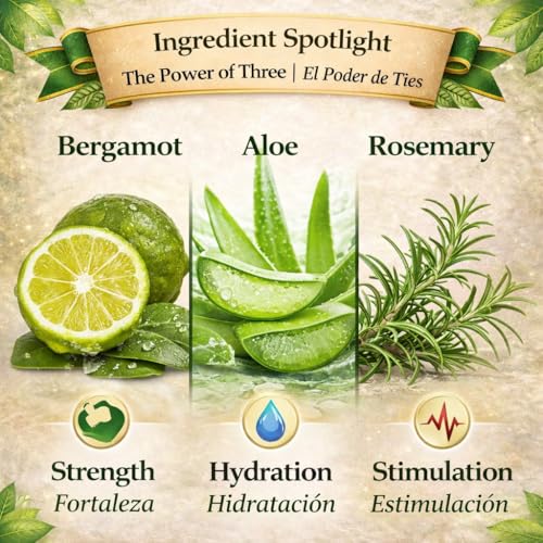 HIGH SUPREME Organic Bergamot Shampoo with Aloe Vera & Rosemary, 16.9 fl oz
