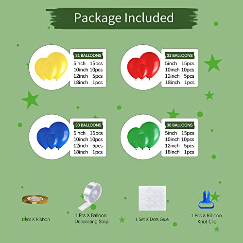 Cartoon Friends Balloon Garland Kit - 124 Pcs Birthday Party Decor