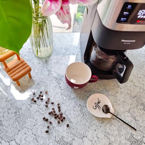 Ceramic Coffee Spoon Rest with Stainless Steel Spoon - Multi-Use Holder