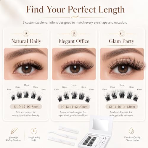 SULV 12-16mm Preglued Lash Clusters Kit - 120PC CC Curl