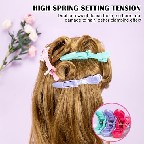 30 PCS Colorful Alligator Hair Clips - Non-Slip Styling Clips