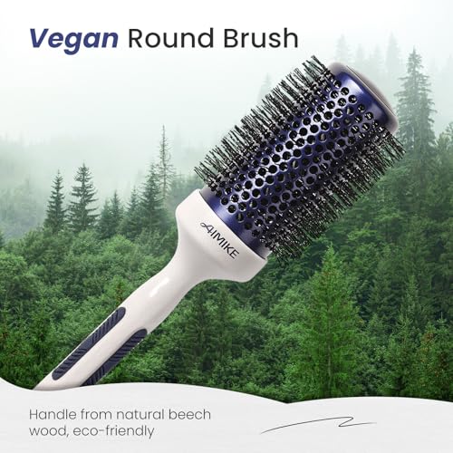 AIMIKE 2-Inch Nano Ionic Round Brush for Blow Drying & Styling