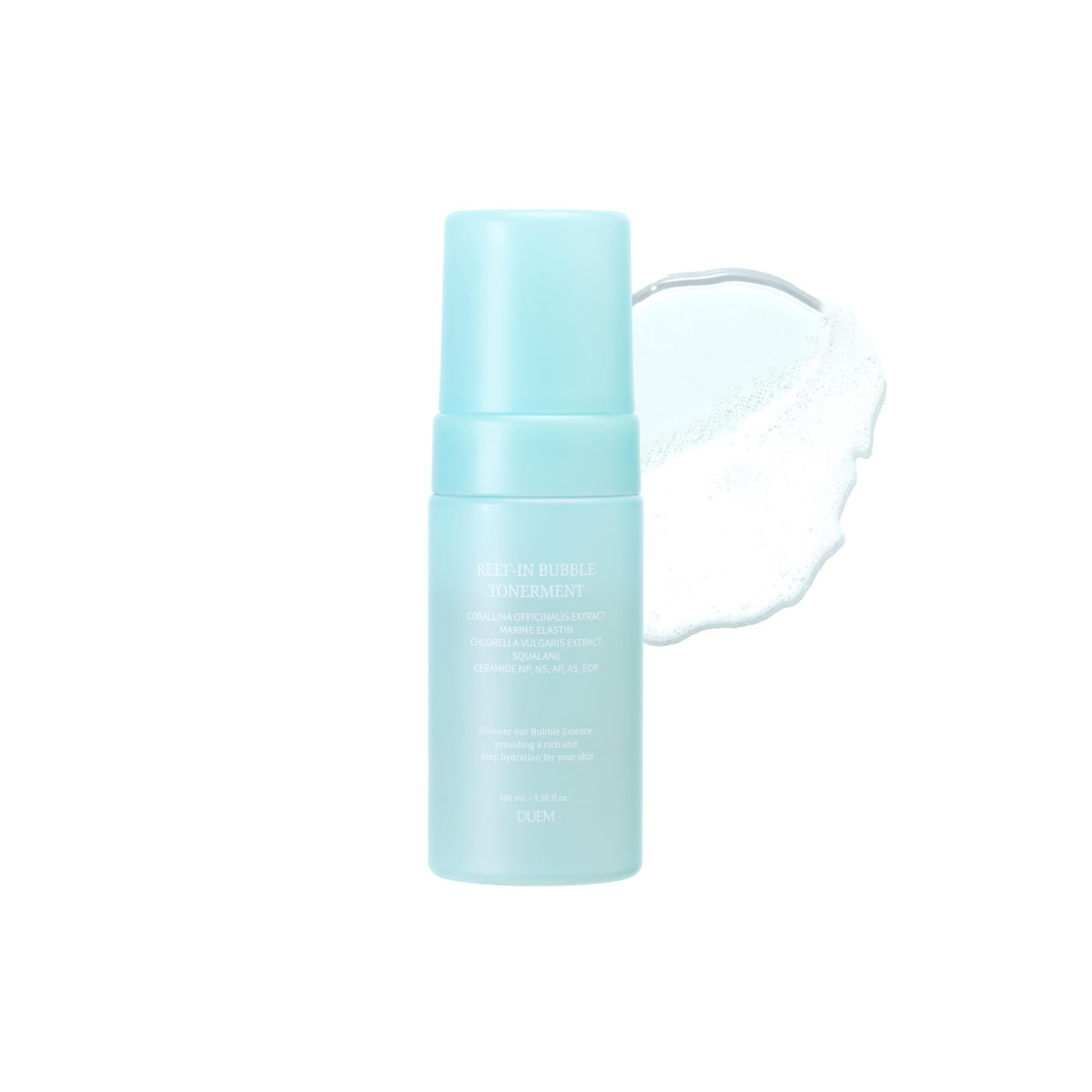 DUEM Reef-in Bubble Tonerment – Low pH (5.8) Ceramide Complex Foaming Toner, 72-Hour Hydration, Skin Elasticity Booster, Korean Skincare, 3.38 fl.oz./100ml