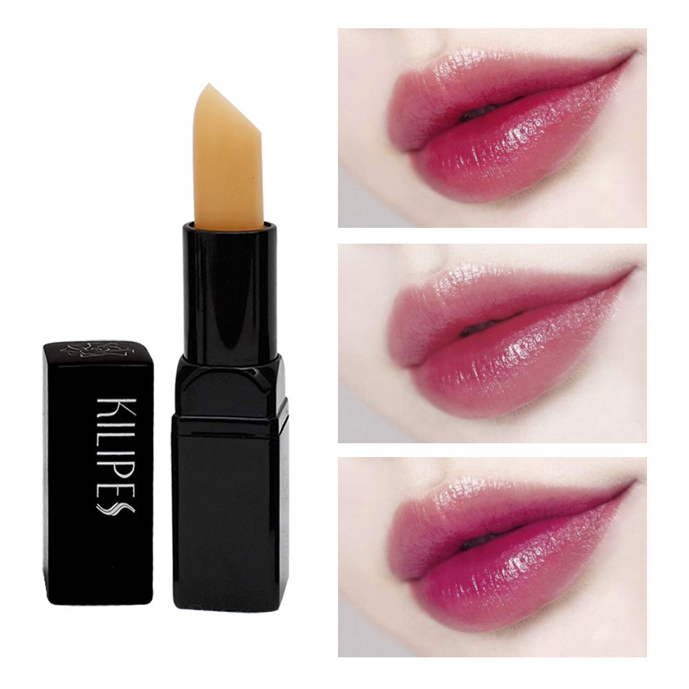Moisturizer Lip Balm, Magic Temperature Color Change Lipstick, Waterproof Kiss-proof Long Lasting Lip Gloss Natural Nutritious Lip Stick with Vitamin E, 1 Tube, 0.12 Ounce (LP002 Cherry Lipstick)