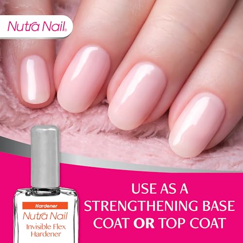 Nutra Nail Invisible Flex Nail Hardener – Flex-Shield Clear Base & Top Coat 0.5 fl oz