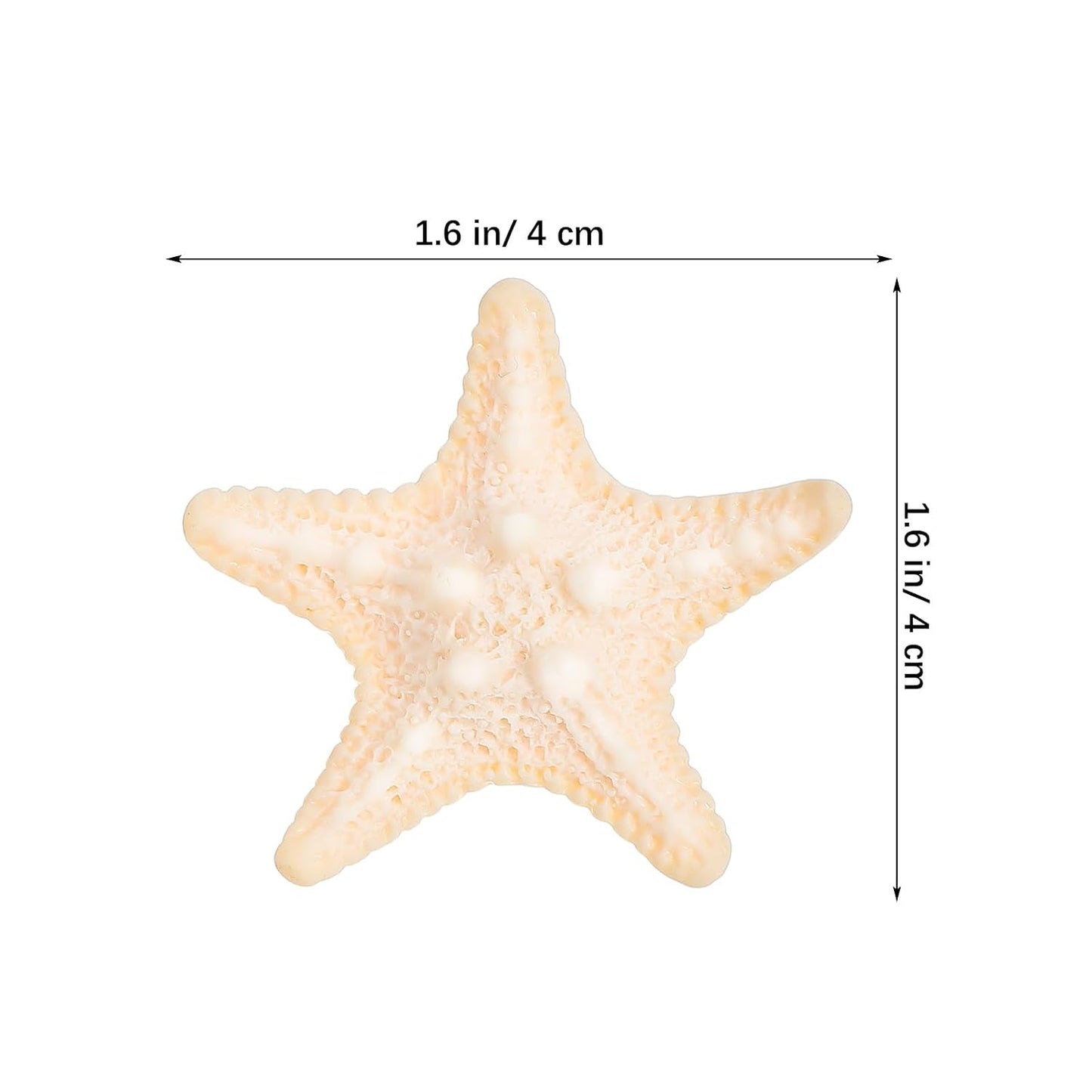 Starfish Hair Clips - 10 Pcs Realistic Resin Mermaid Barrettes | Nonslip Beige Shells for Beach Theme Parties & Cosplay