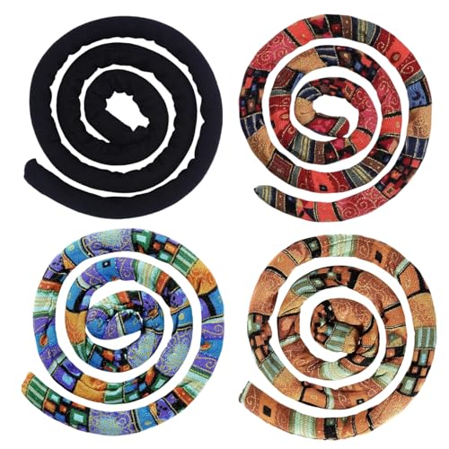 4-Pack Spiral Lock Hair Ties for Dreadlocks - Bendable & Durable