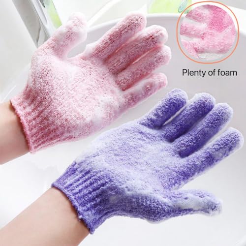 12 Pack Exfoliating Bath Gloves - Deep Scrub Shower Mitts