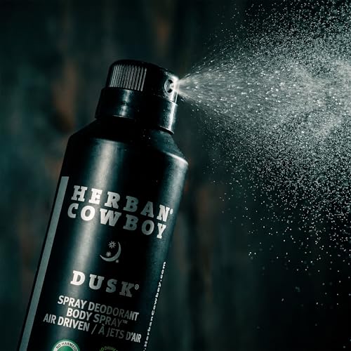 Herban Cowboy Dusk Body Spray Deodorant with Cedar, Lavender, Lime & Sandalwood - 2.8 oz Vegan, Cruelty-Free