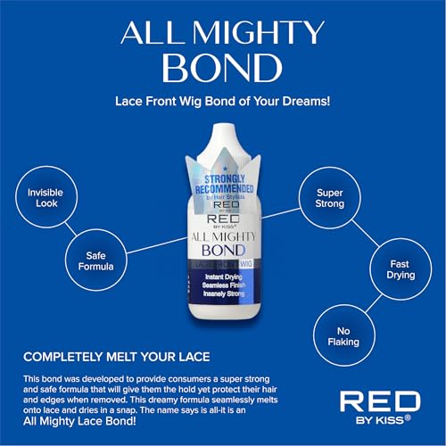 Red by Kiss All Mighty Bond Lace Front Wig Adhesive 32mL - Super Strong Hair Bond