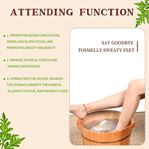 30 Pack Herbal Foot Soak Set with Ginger & Mugwort - 900g Relaxing Bath Blend