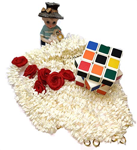 Pretty Charming Artificial Hair Gajra with Red Flower - Set of 6