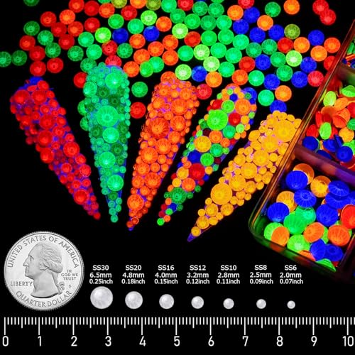 1440pcs Hotfix Rhinestones for DIY Crafts & Clothing - White Neon SS20