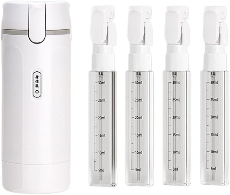 SWZEC Travel Bottle - 4-in-1 Versatile Design for On-the-Go | White