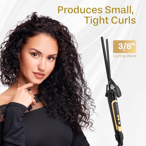 Asani 3/8 Inch Extra-Slim Curling Iron for Tight Spiral Curls & Ringlets