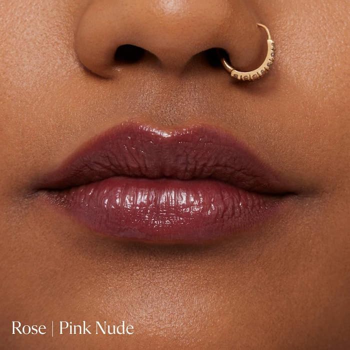Lassi Lips Staining Lip Oil - Long-Lasting Moisturizing Rose Pink Nude | 0.14 oz with Mango Seed Oil & Vitamin E