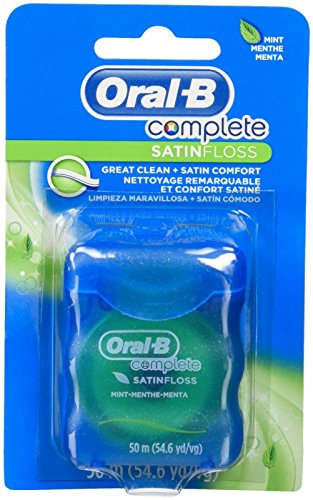 Oral B Satin Floss Mint 55 Yd (164 Ft) Pack of 1 - Comfortable, Fresh Breath